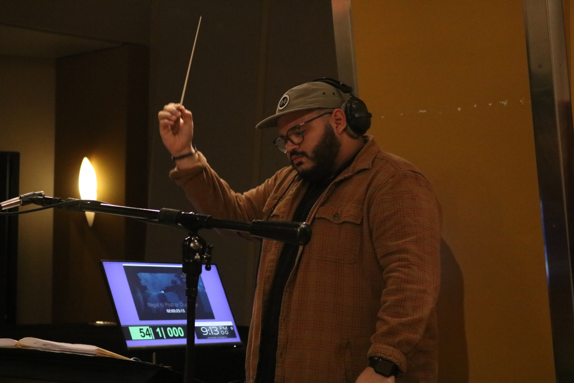 Louis conducting a scoring session